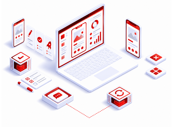 App-Entwicklung mit Prototyp, Tests, Veröffentlichung und Weiterentwicklung aus Rückmeldungen